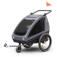 Bike Trailer for Kids 2-in-1 Bicycle Trailer & Buggy Rain UV Protection Foldable