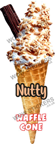 Ice cream van sticker nutty - ice,