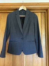 TM Lewin Wool Ladies Halley Grey Jacket UK 8 VGC