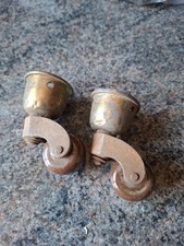 Pair old antique iron brown - antique,