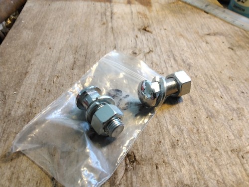 Chrome bumper bolts x 2 - chrome,