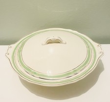 Grindley - Creampetal - Lidded Tureen Casserole Dish - Green - White
