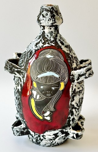 Vintage red san marino pottery - red,