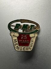 SILVER RMT RAIL MARITIME & TRANSPORT WORKERS UNION 25 YEAR MEMBERSHIP BADGE