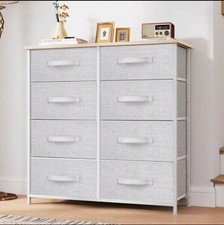 Fabric Chest of Drawers 8 Drawer Bedroom Storage Unit Clothes Organizer Dresse