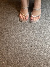 Silver Toe Post Strapy
