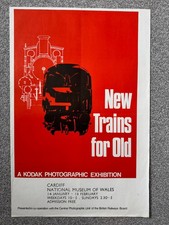 1970s New Trains For Old Museum of Wales exhibition railway poster/British Rail
