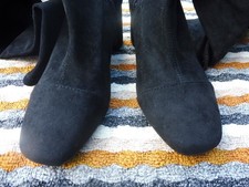 Next black faux suede over knee boots New 3.5/36