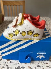 Infant Adidas Stan Smith Pram Shoes Trainers UK 1 Little Miss Sunshine 3-6 Month