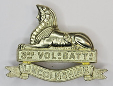 WW1 / WW2 British Army 3rd Volunteer Battalion Lincolnshire Regiment Cap Badge