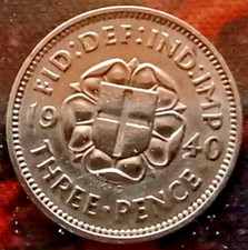 1940 3d 50% Silver George VI