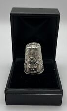 Owl Thimble Victorian Style 925 Sterling Silver with box