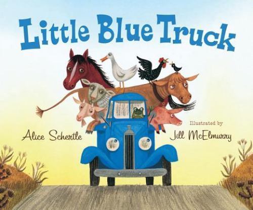 Little blue truck - blue, school