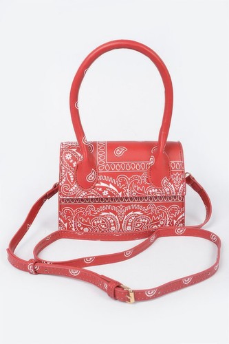 Bandana print crossbody bags - print,