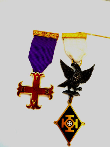 Masonic medals red - cross, of