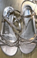 DUNE size 5 Ladies Rose  Gold Diamante Sandals Size 5