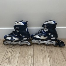 Airwalk Patent Inline Skates white blue black size Uk 10 