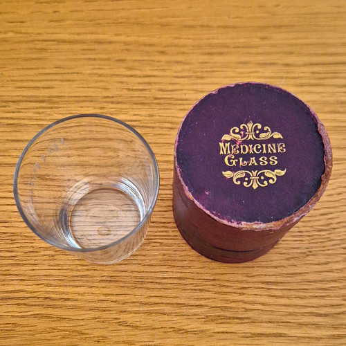 Vintage etched medicine - etched,