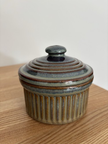Hand crafted ceramic lidded - hand,