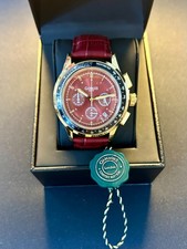 Mens Gold Watch Red Dial