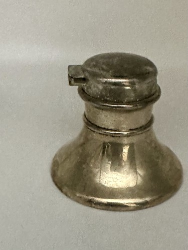 Antique silver plated inkwell - silver,