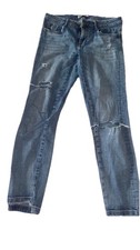 Women’s Blue ripped ZARA