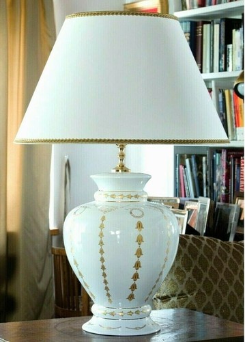 Italian majolica table lamp - italian,