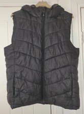 ladies black  gilet size 12 primark, hooded gilet, waistcoat, body warmer.