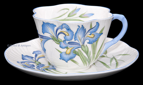 Shelley blue iris cup - shelley,
