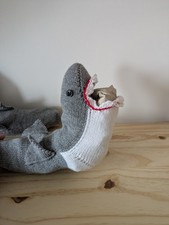 Novelty Shark Socks KittedCosy Size S Worn Once