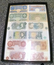 Framed bank england old - 12,