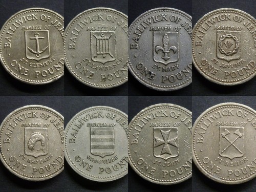Jersey parish one pound coins - jersey,