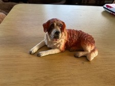 vintage Small St Bernard Laying Down