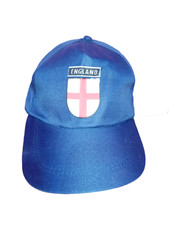 England Baseball Cap Hat - St George's Cross - Blue Cap - One size