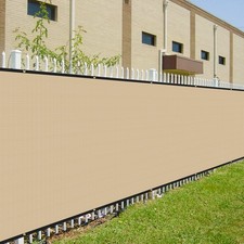 16ft Sand Privacy Fence Screen UV Block Fabric Net Cover Cloth for Backyard Deck