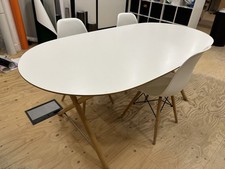 IKEA White Dining Table And 2