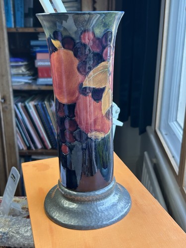 Moorcroft pottery tudric vase - pottery,