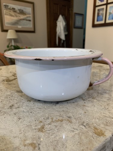 Vtg chamber pot enamel - vtg, ware