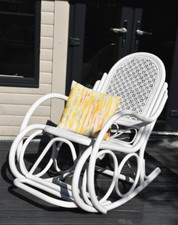 vintage style wicker rocking