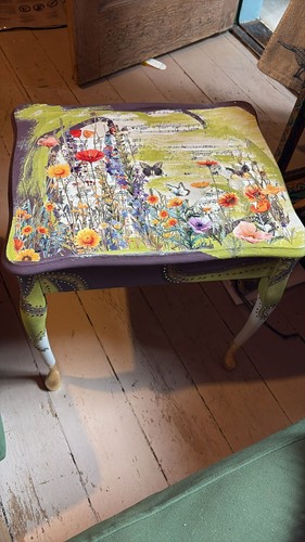 Colourful side table - , handmade