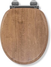 Croydex Ontario Flexi-Fix Soft Close Wooden Toilet Seat - RRP £50