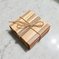 Handcrafted wood and resin