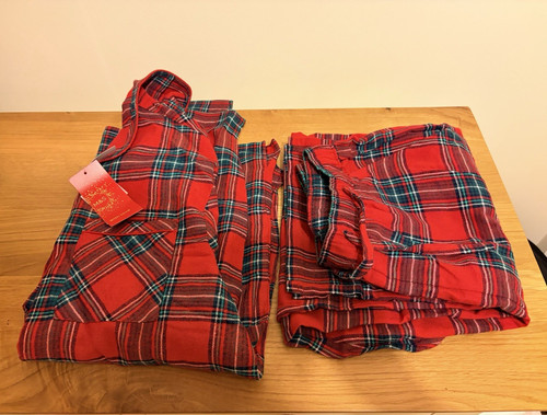 Family pyjamas red green - red/green, check