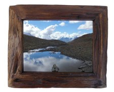 8x6" rustic teak photo frame driftwood picture frame farmhouse style frame
