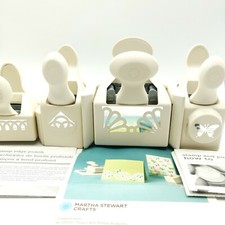 4 Martha Stewart Butterfly Punch/ Stamp, Round Lattice, Deep Edge Daisy, Corner 
