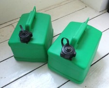 Two 5 Litre Plastic Fuel Jerry Diesel Petrol Can Container - heavy duty plastic
