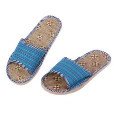 Unisex Linen Flax Plaid House