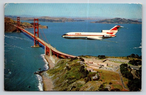 Psa boeing 727 flying over - psa,
