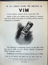 Antique Print 1904 Vim