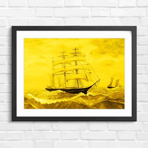 Vintage sailing ship ocean art - sailing,